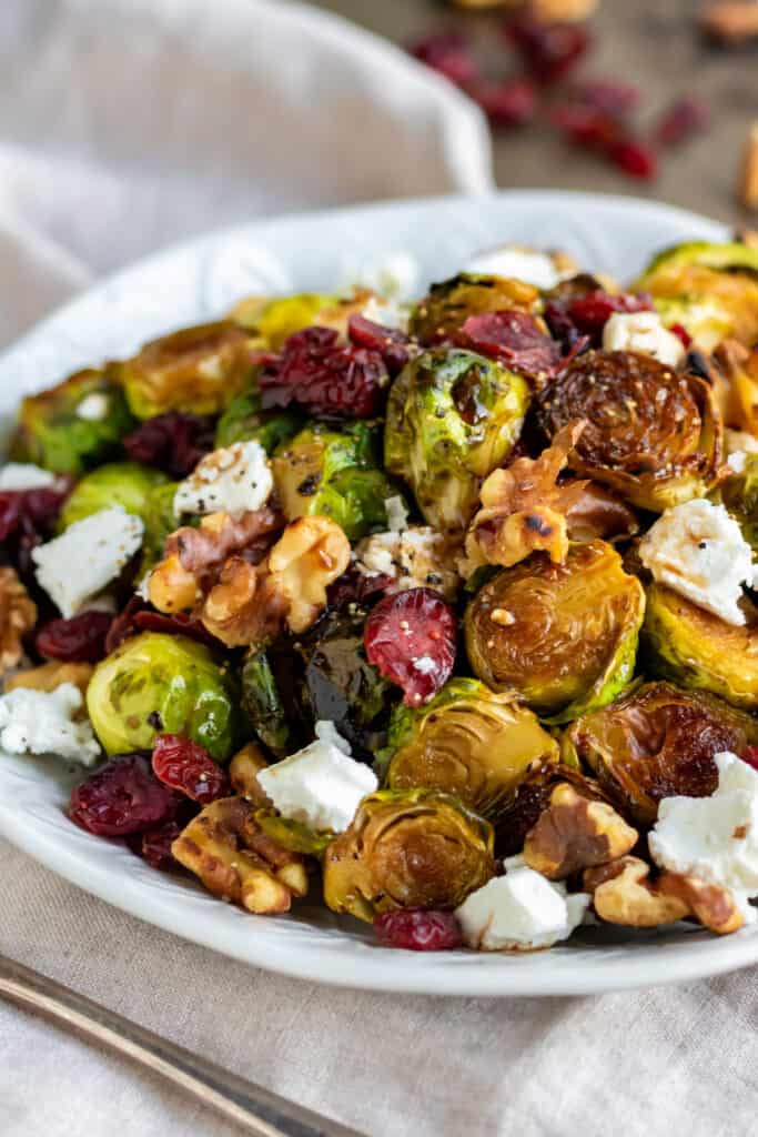 Roasted Brussels Sprouts with Goat Cheese Veggie Desserts