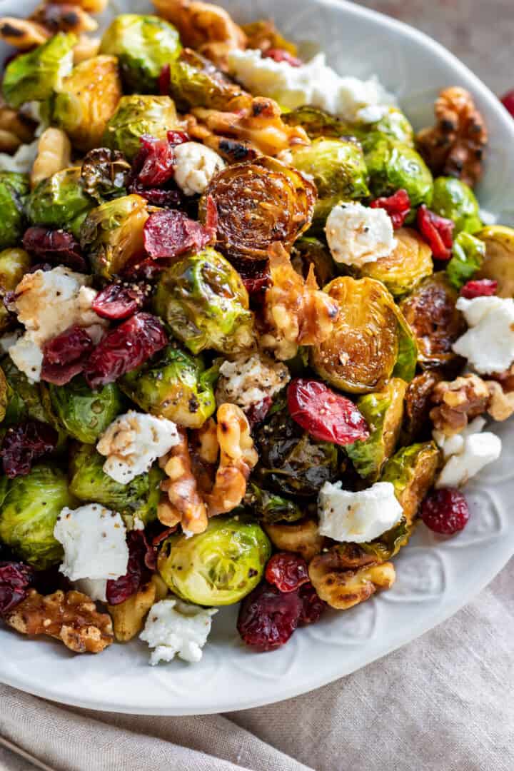 Roasted Brussels Sprouts with Goat Cheese Veggie Desserts