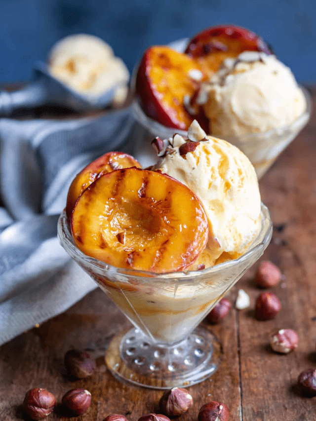 GRILLED NECTARINES WITH MAPLE AND BROWN SUGAR STORY Veggie Desserts