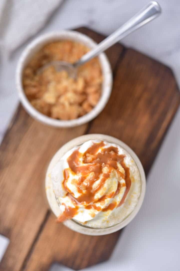 Caramel Ribbon Crunch Frappuccino Veggie Desserts