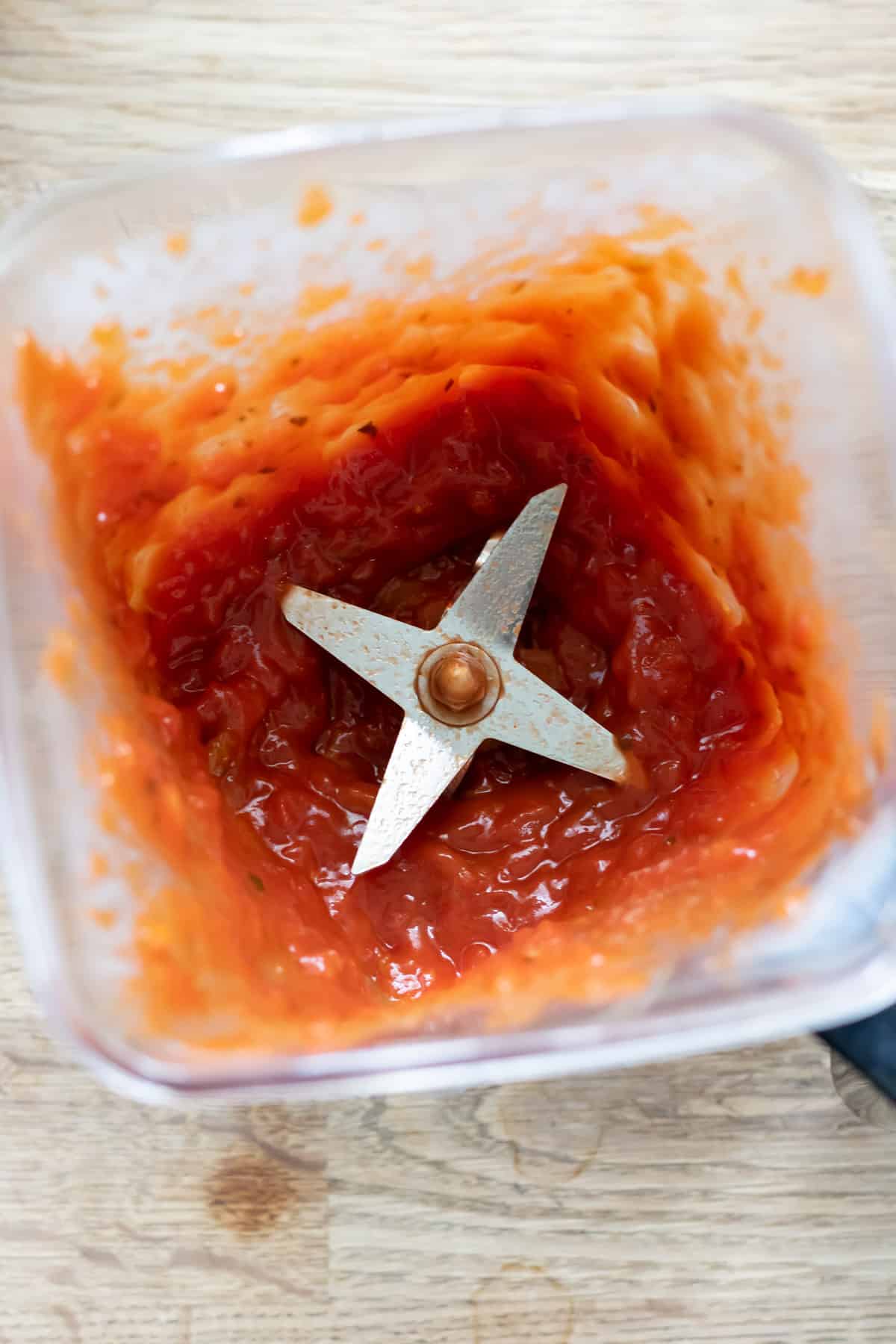 Blended salsa.