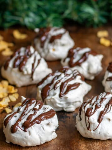 Table of Icelandic Christmas Cookies - cornflake meringues.