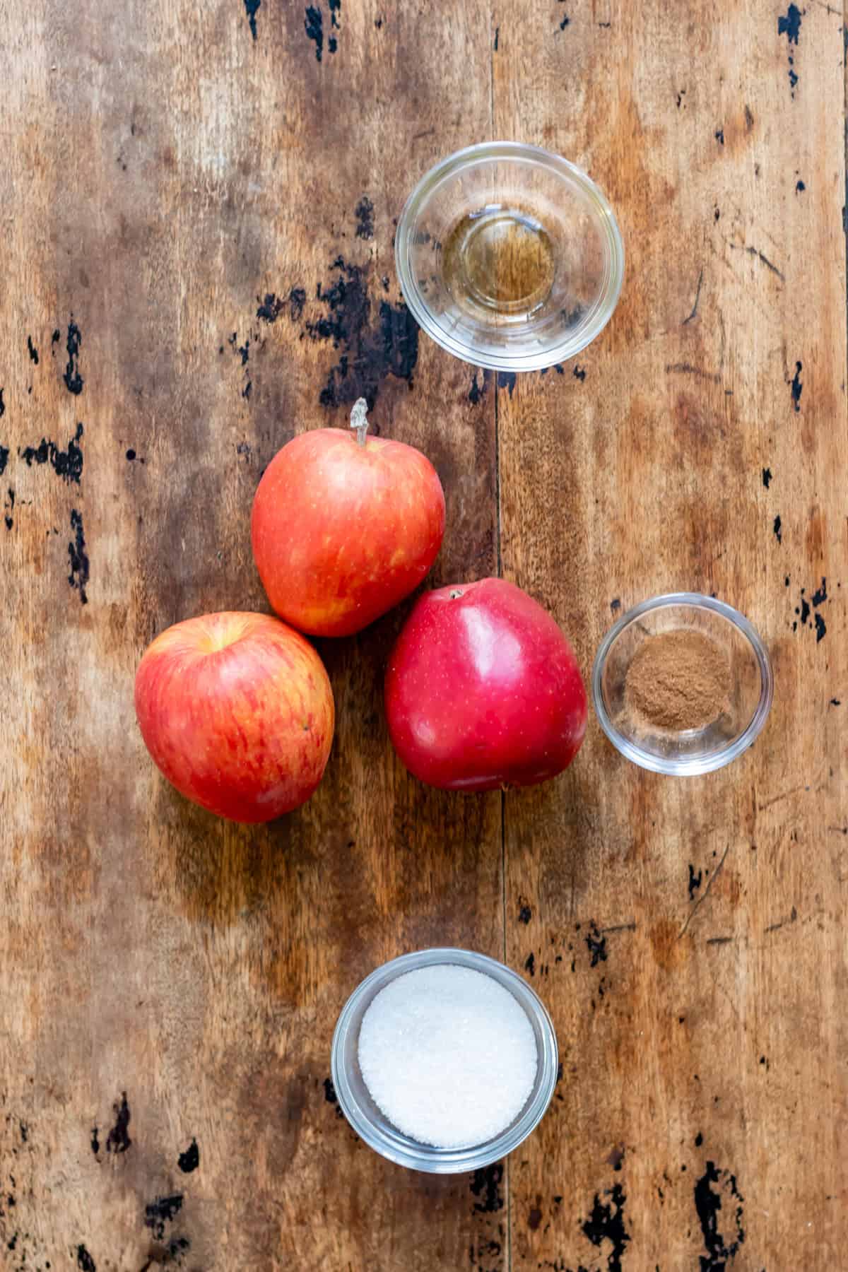 Ingredients on a table.