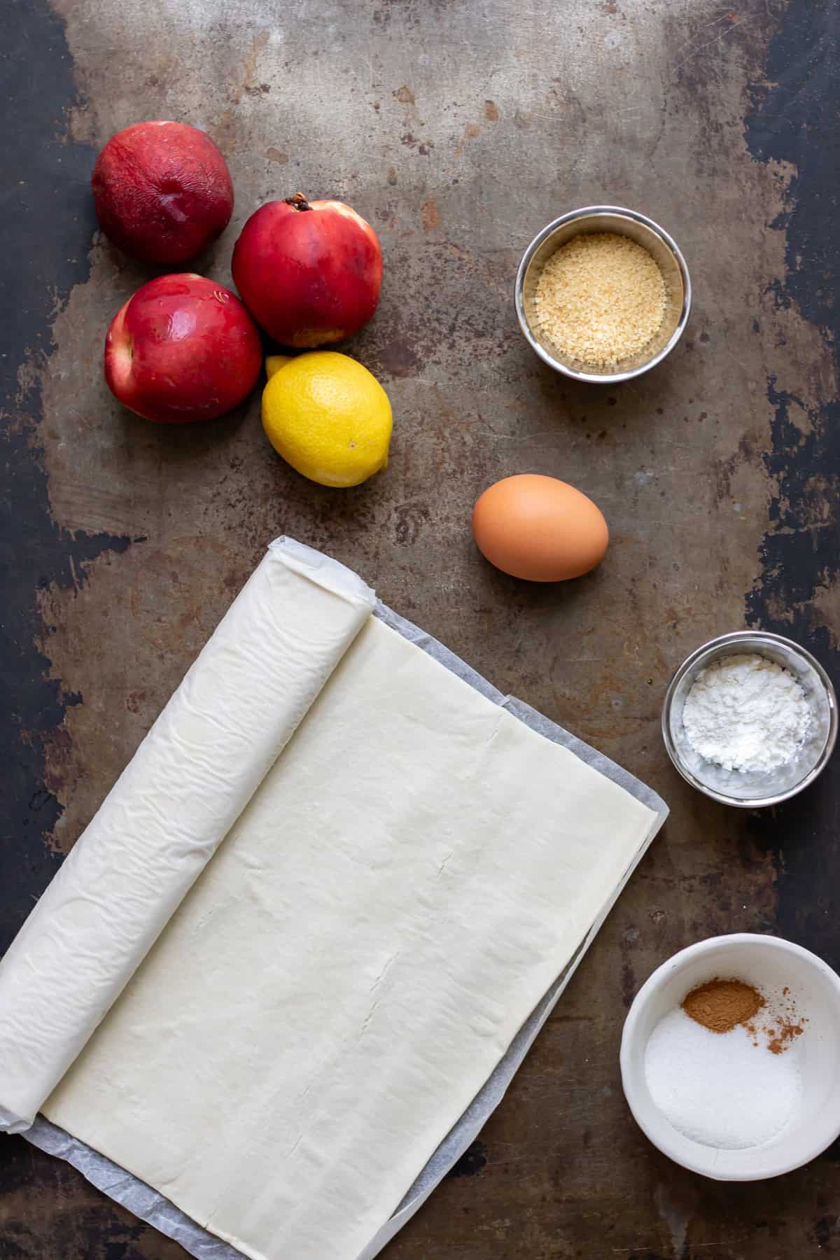 Ingredients on a table.