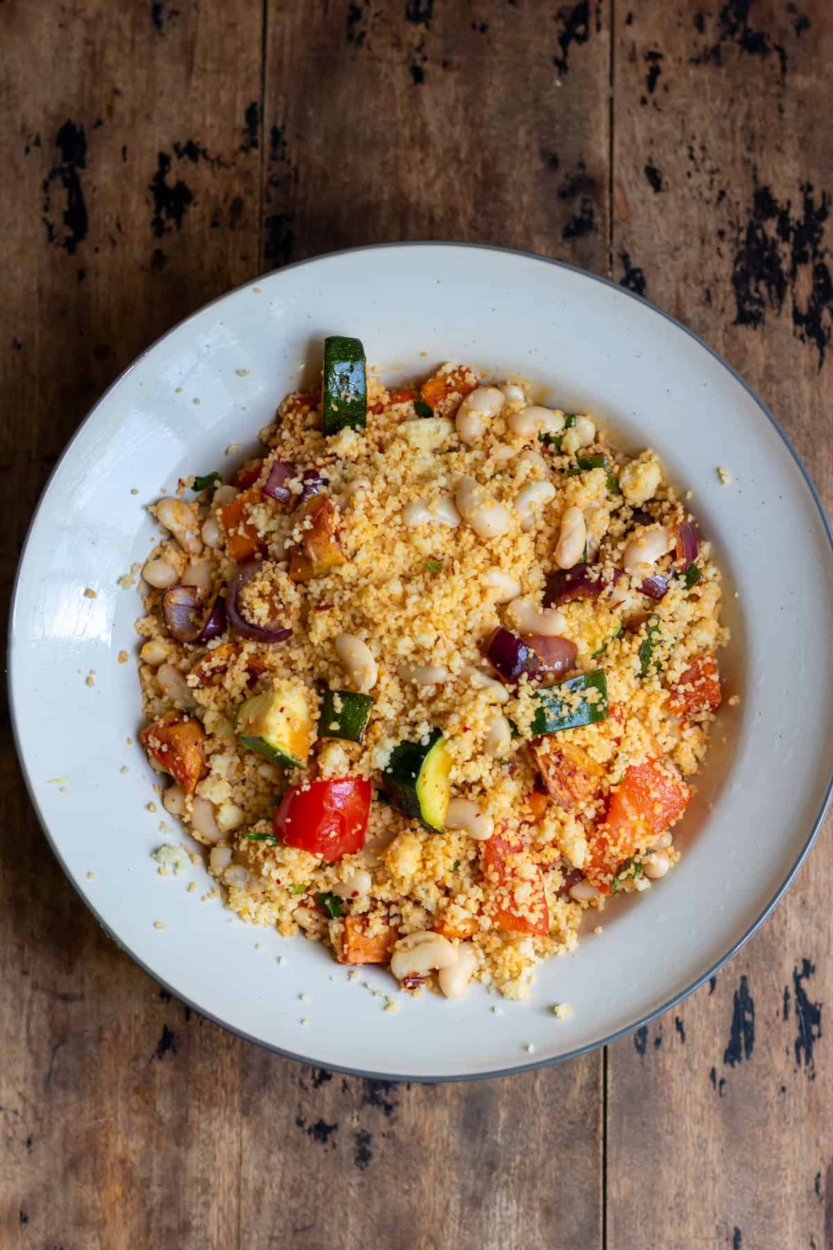 All ingredients tossed in a bowl.
