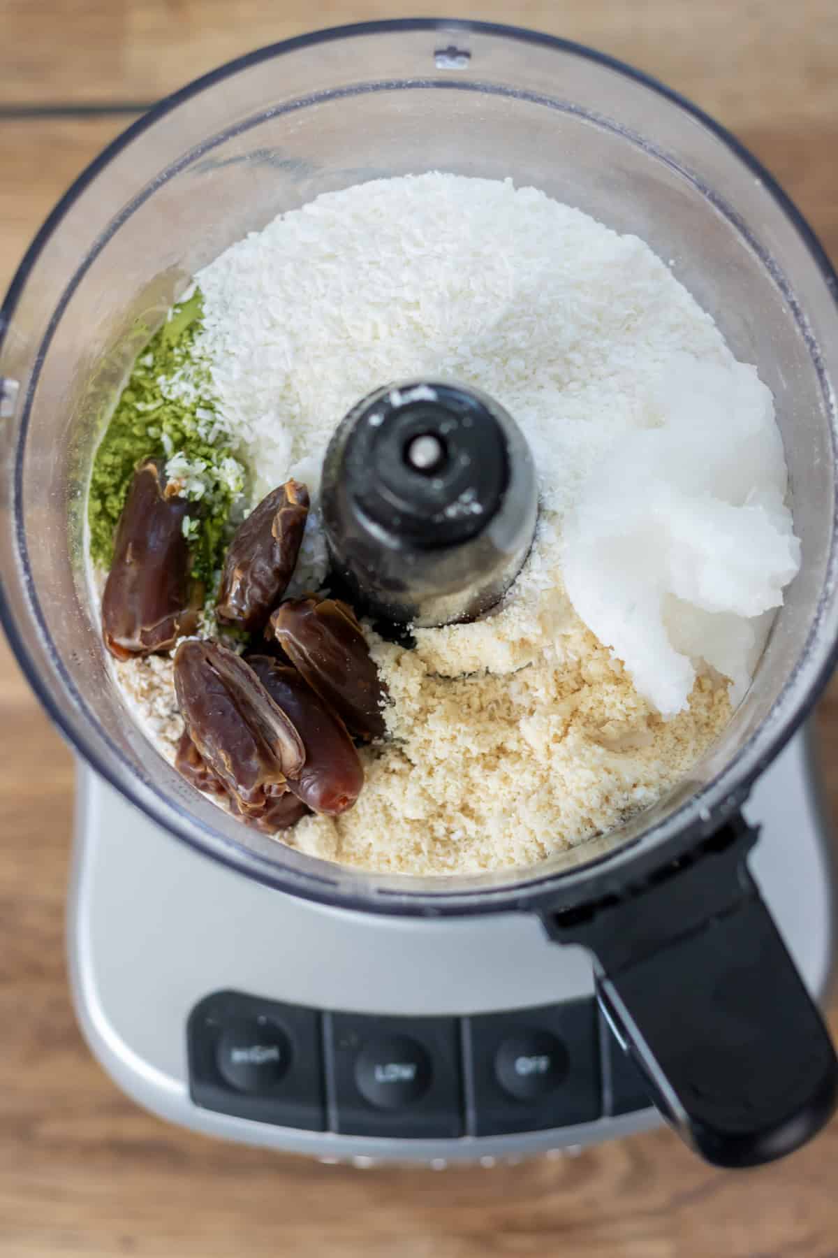 All ingredients in the food processor.