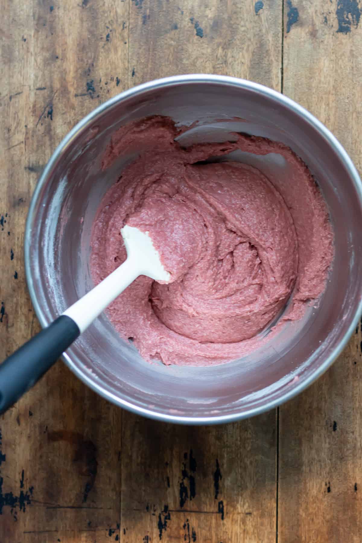 Mixed wet ingredients.