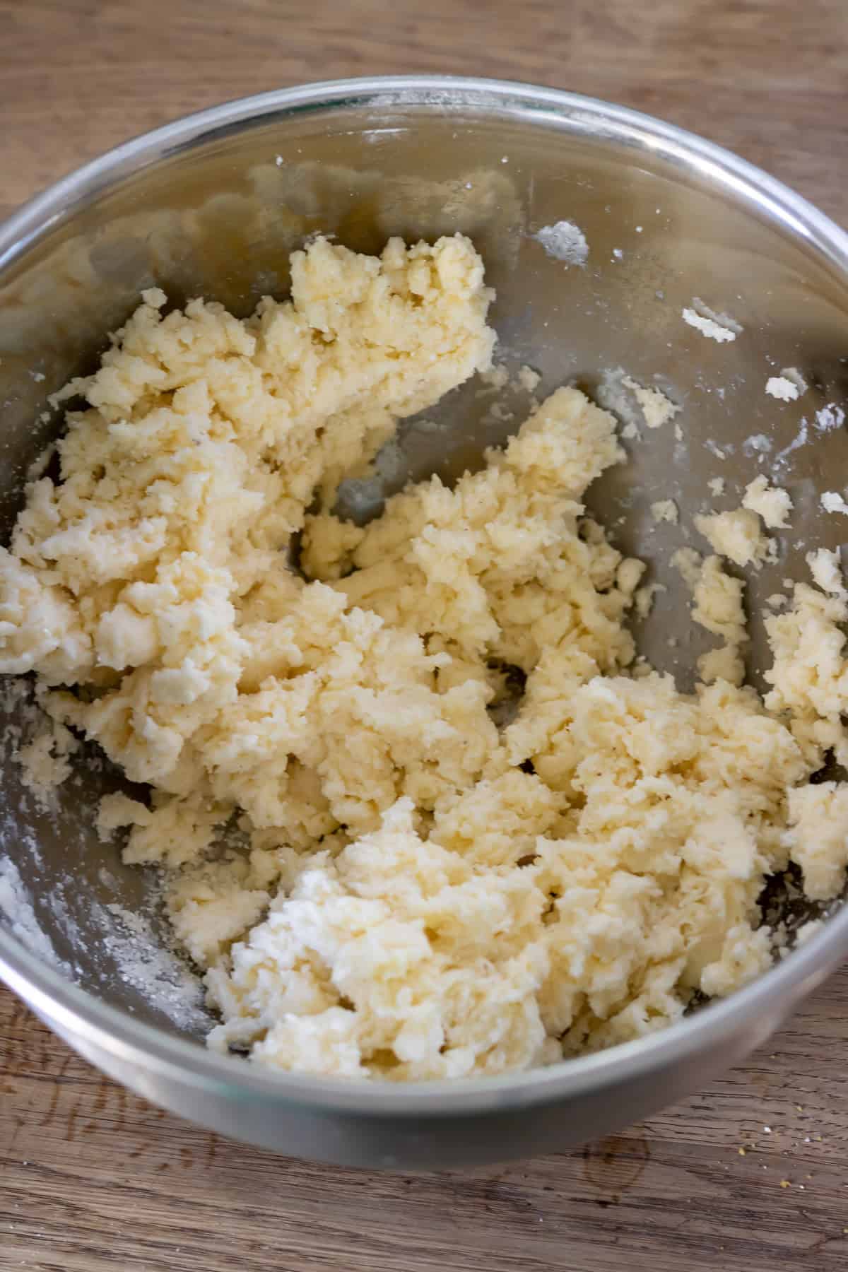 Beaten butter and powdered sugar.