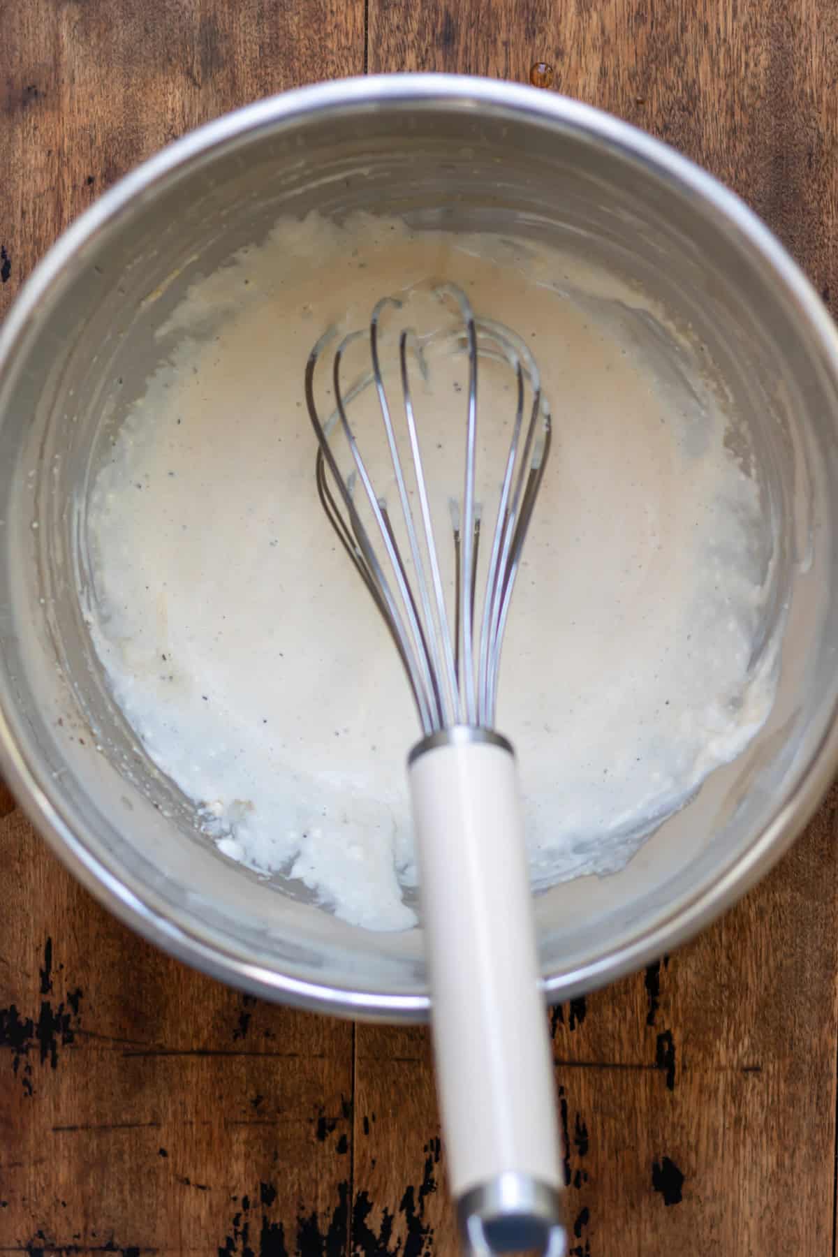 Mixed caesar dressing.