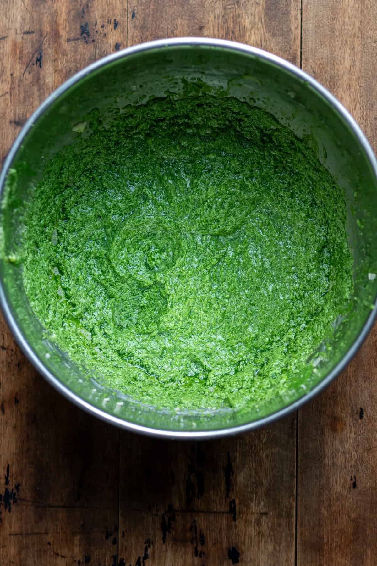 Mixed wet ingredients.