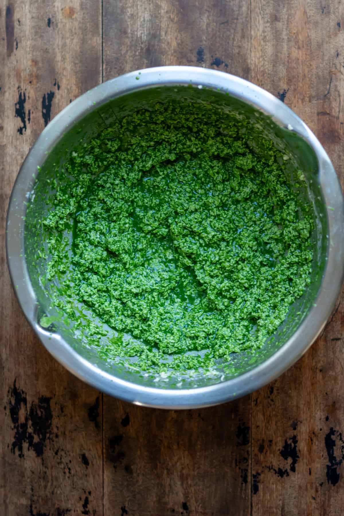 Wet mixture combined.