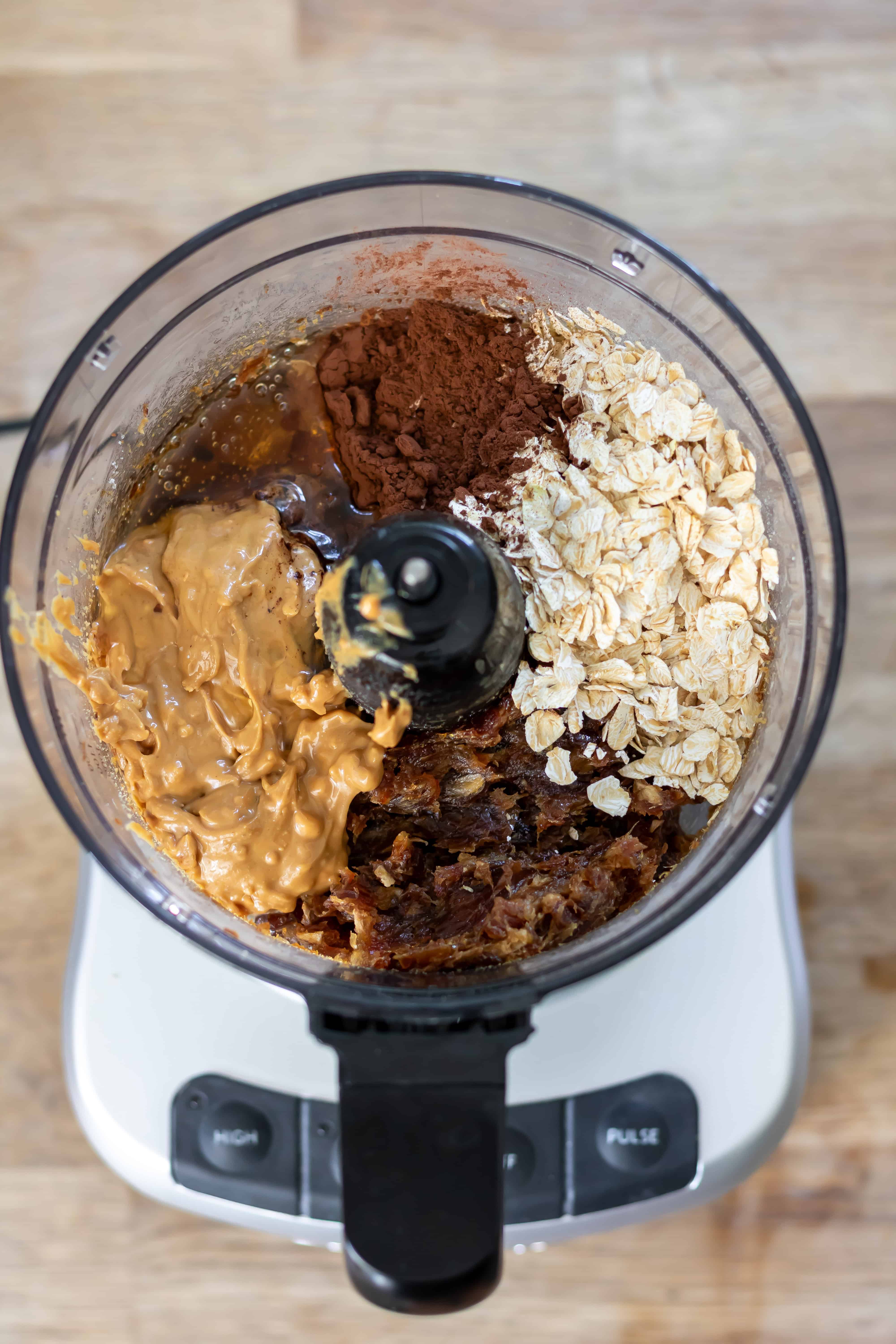 All ingredients added to the food processor.