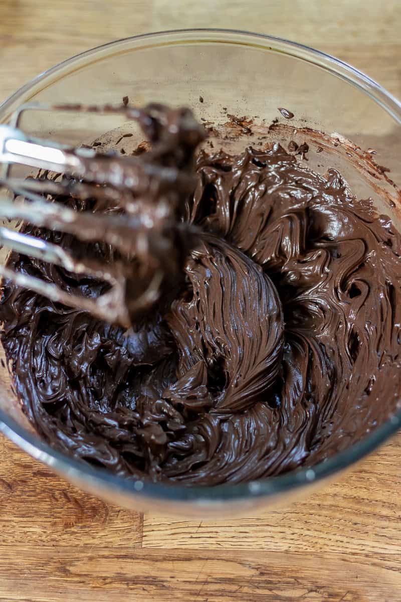 Beaten black cocoa cheesecake dip.